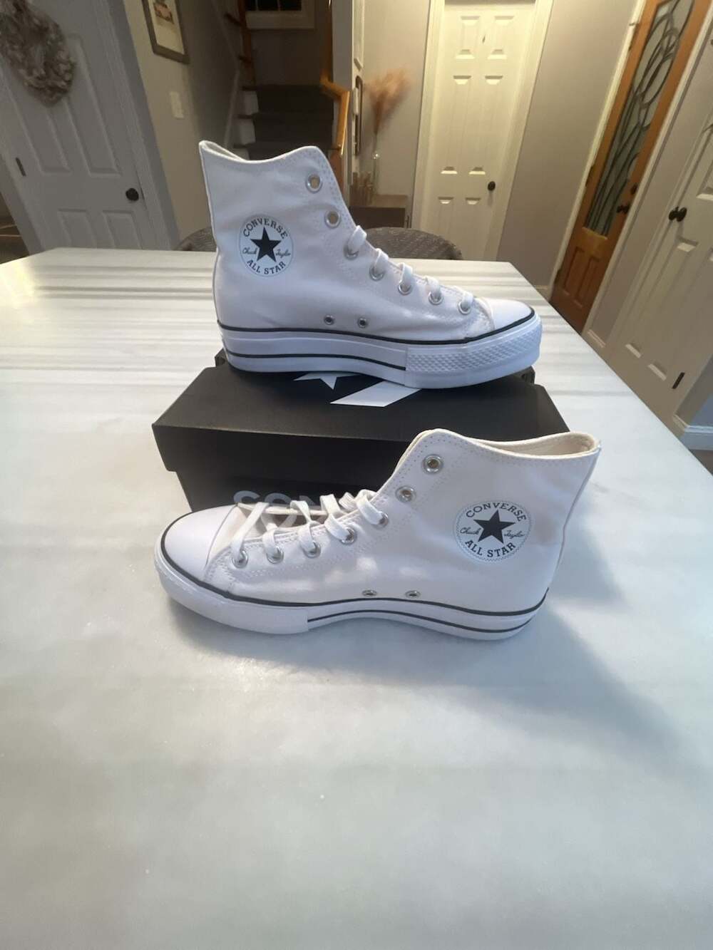 Converse Chuck Taylor All Star Lift High Top White Platform Sneakers